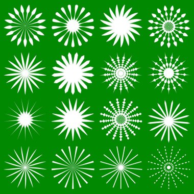 16 geometrik Radyal element 