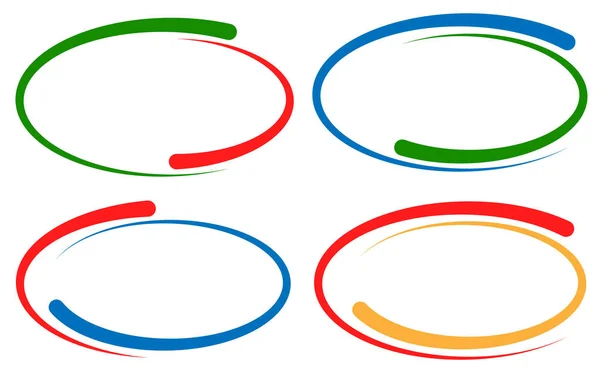 Cadres circulaires colorés — Image vectorielle