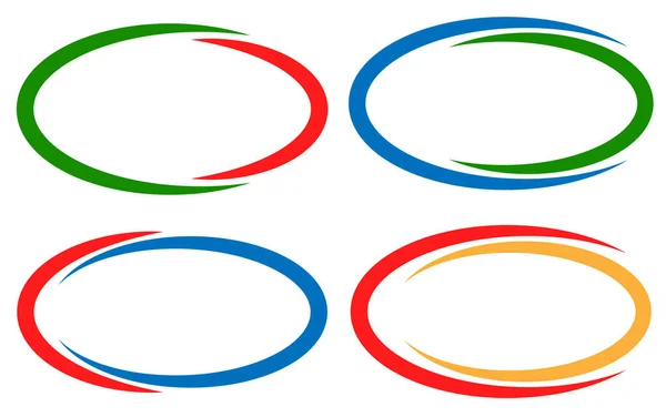 Cadres circulaires colorés — Image vectorielle