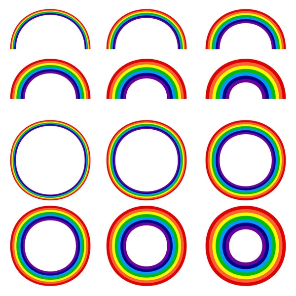 Различные формы радуги . — стоковый вектор