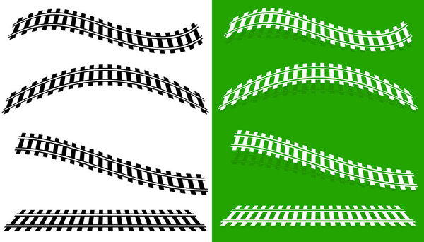 Illustration w railway tracks