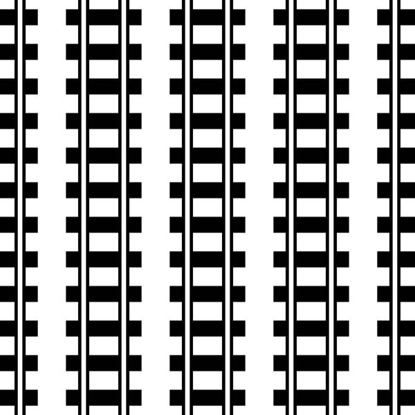 Illustration w railway tracks