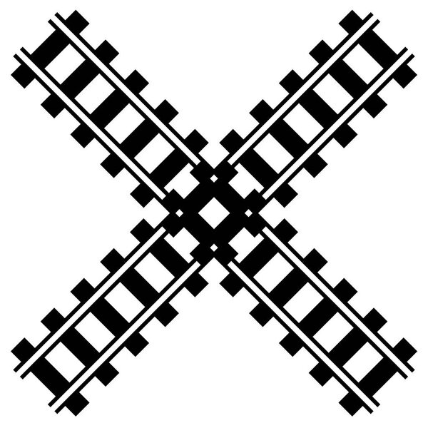 Illustration w railway tracks