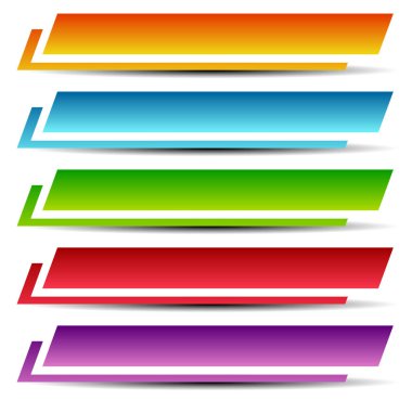 Dikdörtgen Banner / düğmeleri