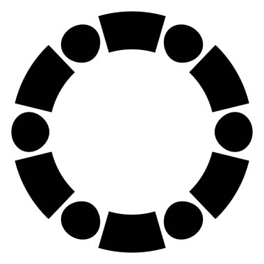 Basit geometrik daire öğesi 