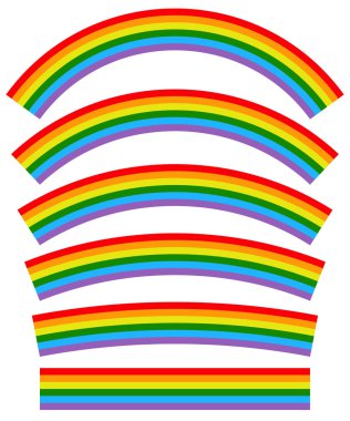 Gökkuşağı şekillerle illüstrasyon