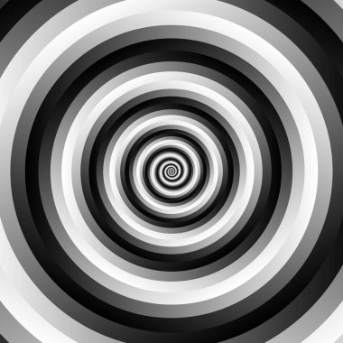 Gri tonlamalı dairesel geometrik arka plan.