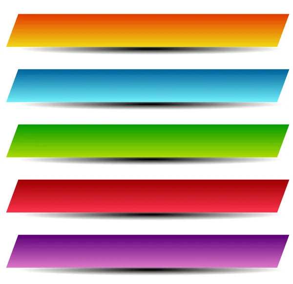 Bandeiras retangulares / botões — Vetor de Stock