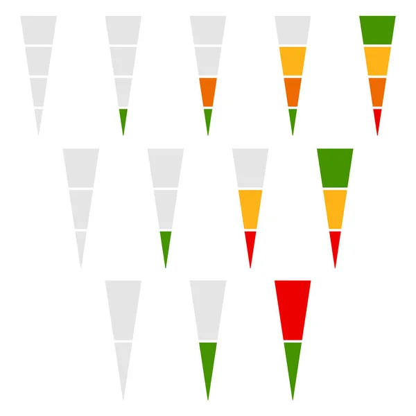 Indicador de nivel, barra de progreso — Vector de stock