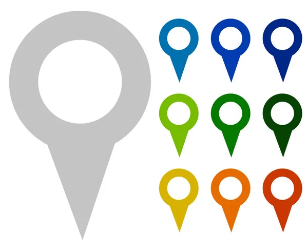 Mapa pin ikony — Stockový vektor