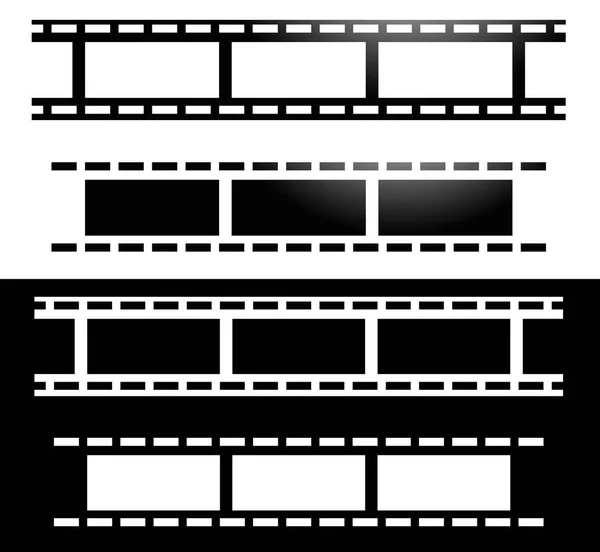 Rovný filmové pásy — Stockový vektor