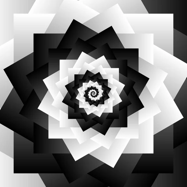 Spirale échelle de gris fond géométrique — Image vectorielle