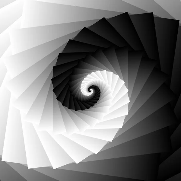 Spirale Graustufen geometrischer Hintergrund — Stockvektor
