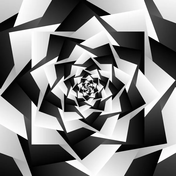 Spiral grayscale geometric background — Stock Vector