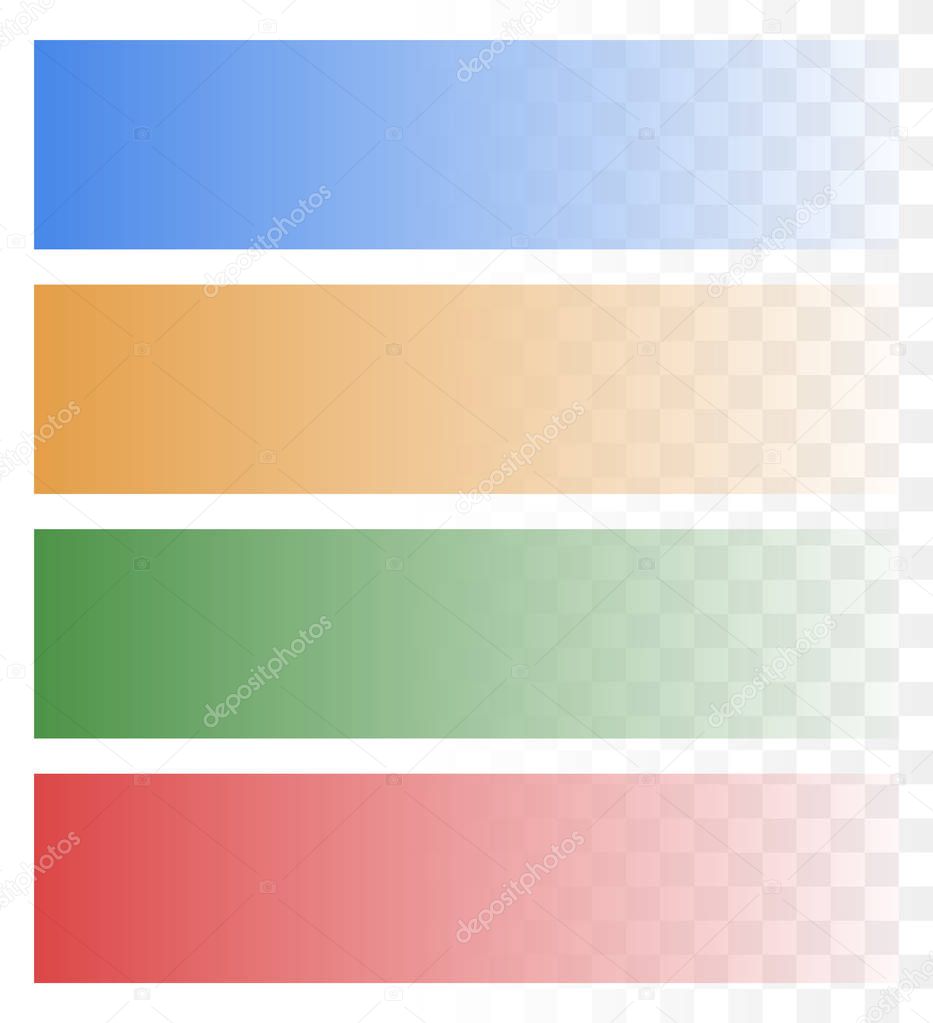 set of fading banner shapes stock vector vectorguy 130538094