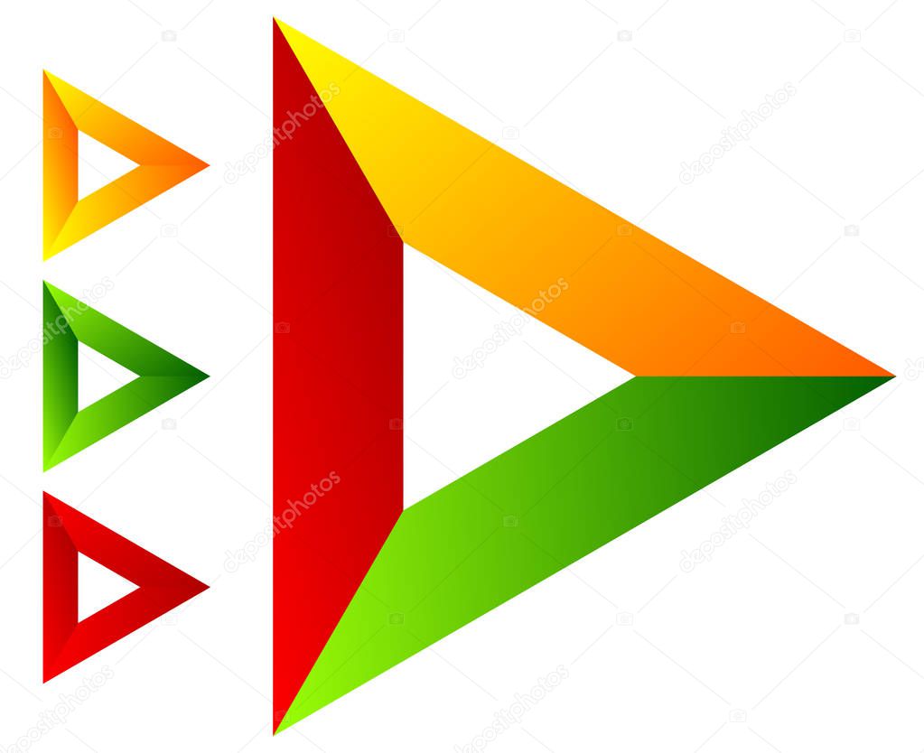 Play buttons / generic arrows, pointer, cursor icons or logos set