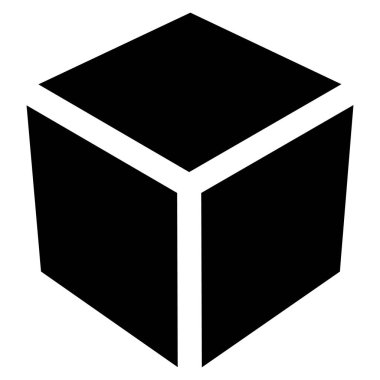 kutusu veya küp geometri simgesi