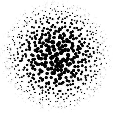 Kaotik noktacı (yarım ton) daire desen