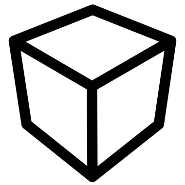 kutusu veya küp geometri simgesi