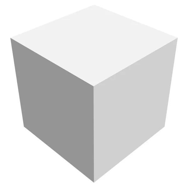 Значок геометрії коробки або куба — стоковий вектор