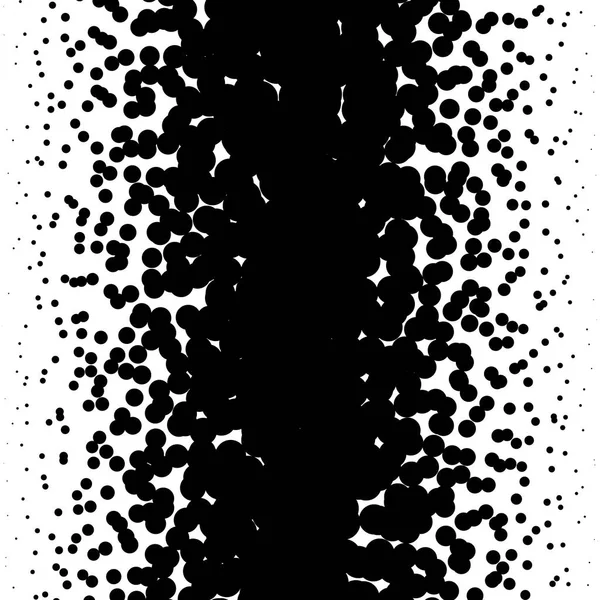 Pois irréguliers abstraits monochromes demi-tons — Image vectorielle