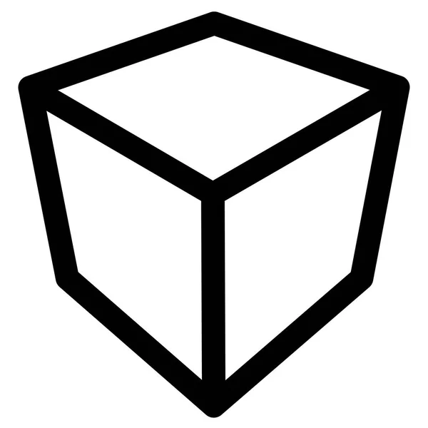 Box eller kub geometri-ikonen — Stock vektor