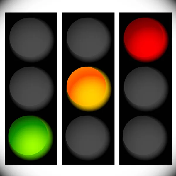 Iconos de semáforo — Archivo Imágenes Vectoriales
