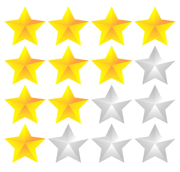 Icone stellari per il rating — Vettoriale Stock