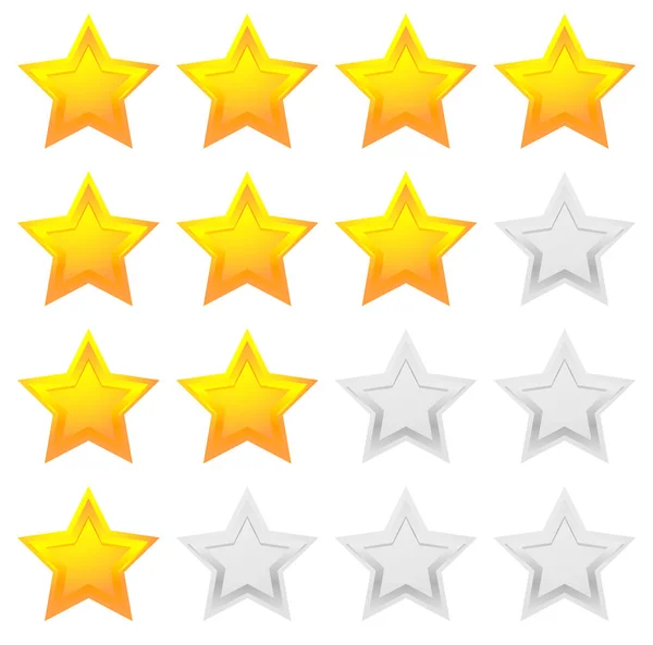 Star icons for rating — Stock Vector