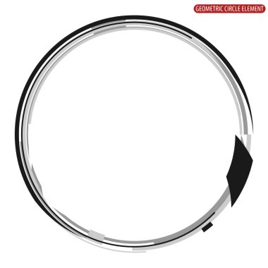 Abstract monochrome of circle shape clipart
