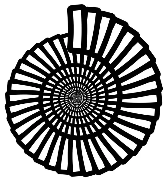 Spiral geometris melingkar - Stok Vektor