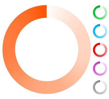 badges of colorful circle  clipart