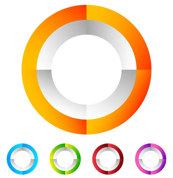 Логотип круглих геометричних елементів — стоковий вектор