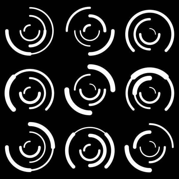 Concentric circles with random lines