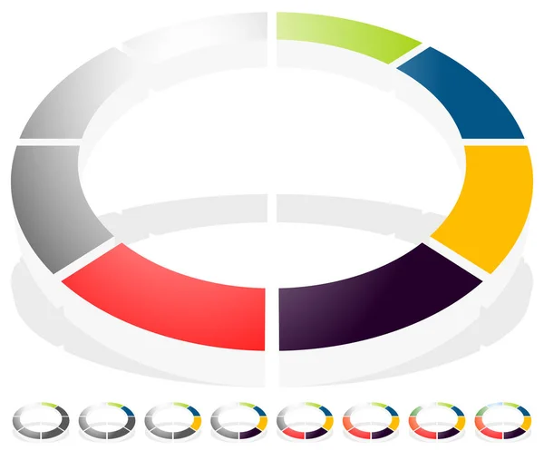 Éléments circulaires radiaux — Image vectorielle