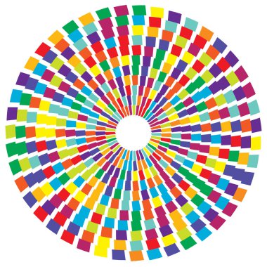 Renkli Radyal döngüsel öğe