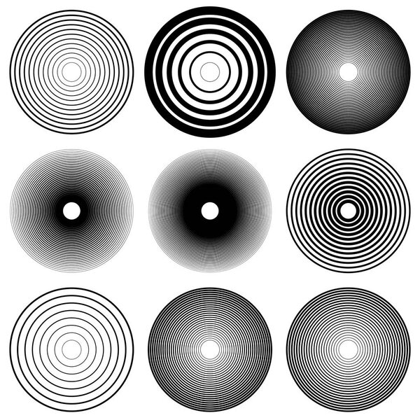 Radial circular elements