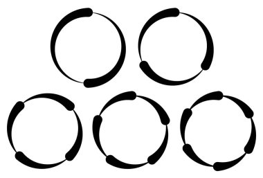 Set of segmented circles.  clipart