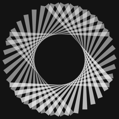 Şeffaf elemanları ile geometrik daire. 