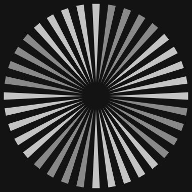 Şeffaf elemanları ile geometrik daire. 