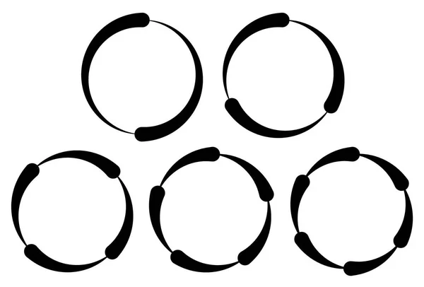 Reihe segmentierter Kreise. — Stockvektor