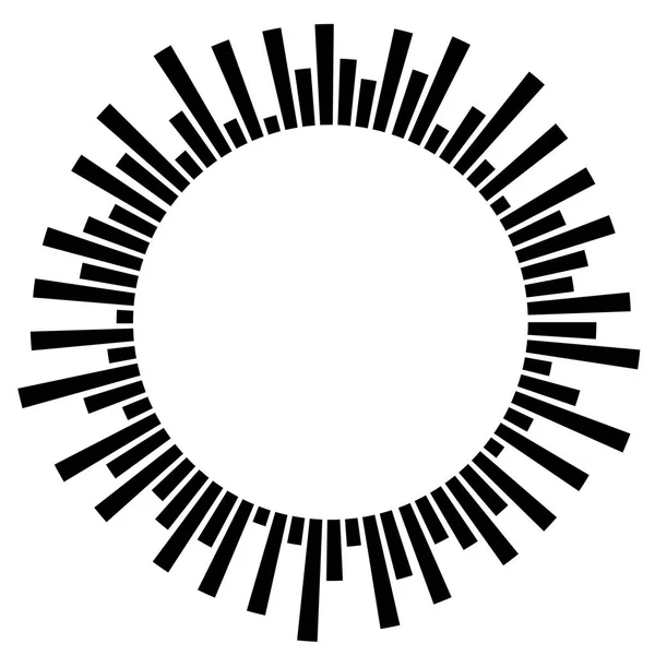 Kreisförmiges Element mit strahlenden Linien. — Stockvektor