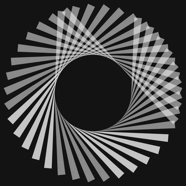 Cerchio geometrico con elementi trasparenti . — Vettoriale Stock