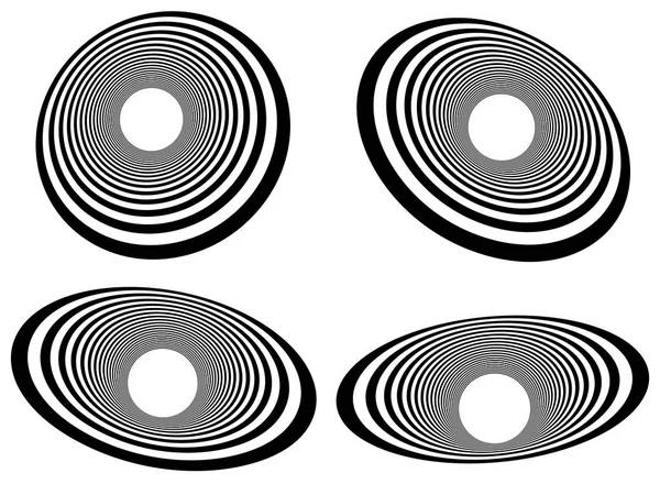 Эллиптические элементы с концентрическими кругами . — стоковый вектор