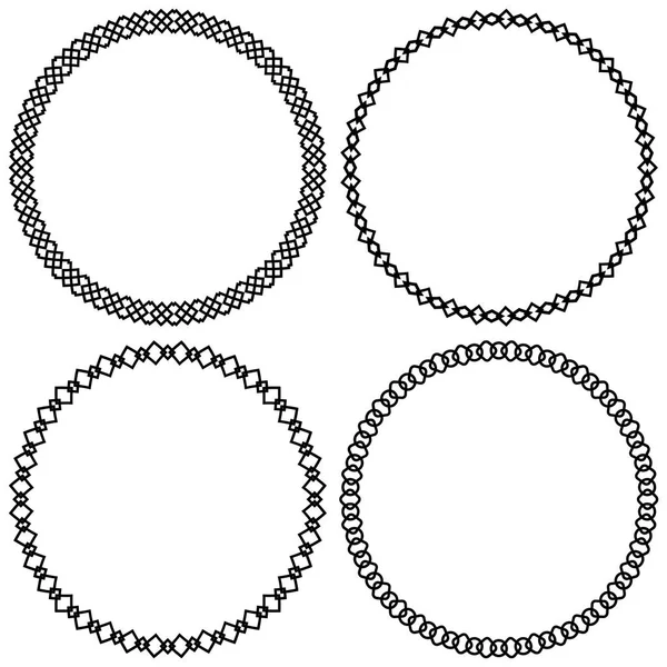 Set of geometric circle elements — Stock Vector