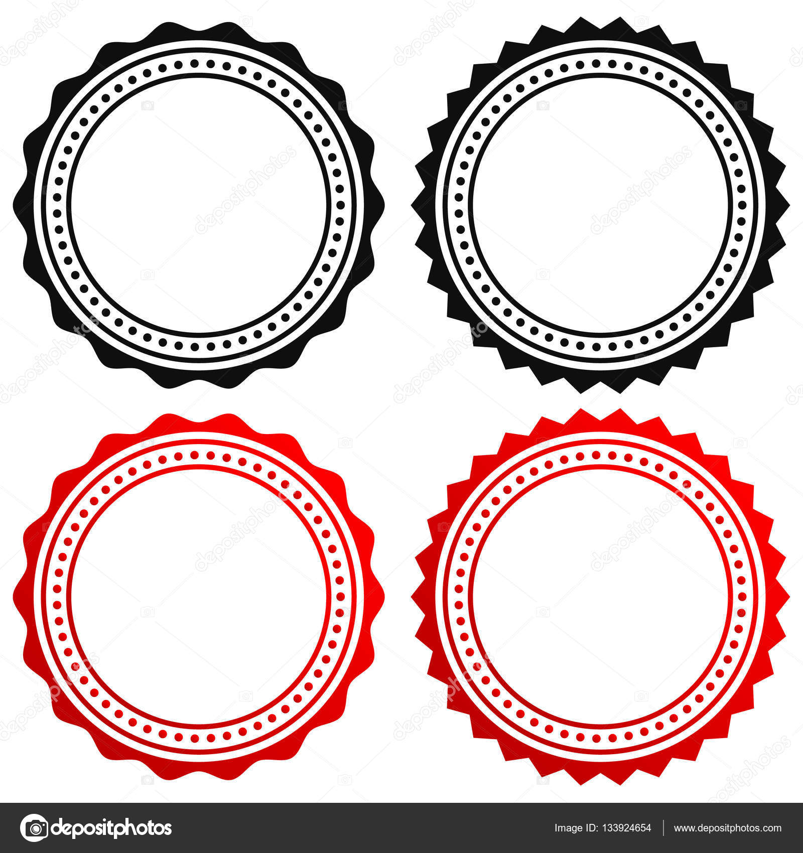 Contorno del certificado circular Vector de stock #133924654 de ©vectorguy, image size:963x1024
