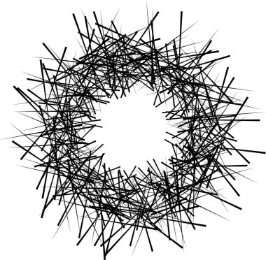 Kaotik satırları soyut öğe.