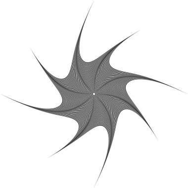 Radyal çizgiler şeklinde döndürme 