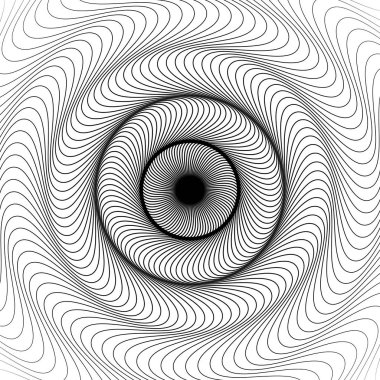 Dalgalı, zig-zag radyal çizgiler. 