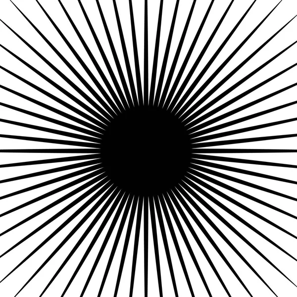 円形放射状の線のパターン. — ストックベクタ